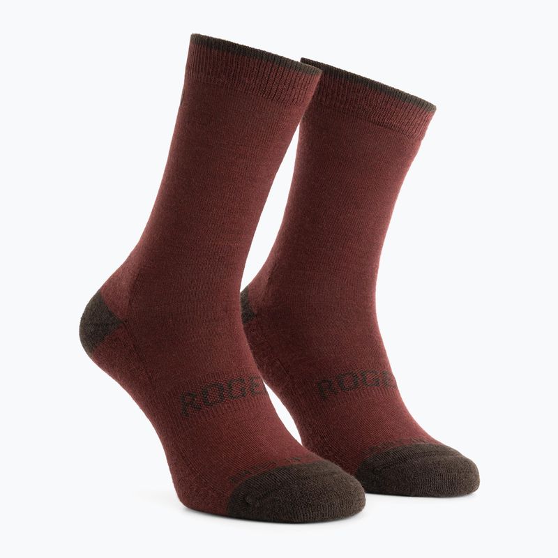 Ponožky Rogelli Wool Wintersocks 2 páry burgundy/brown 2