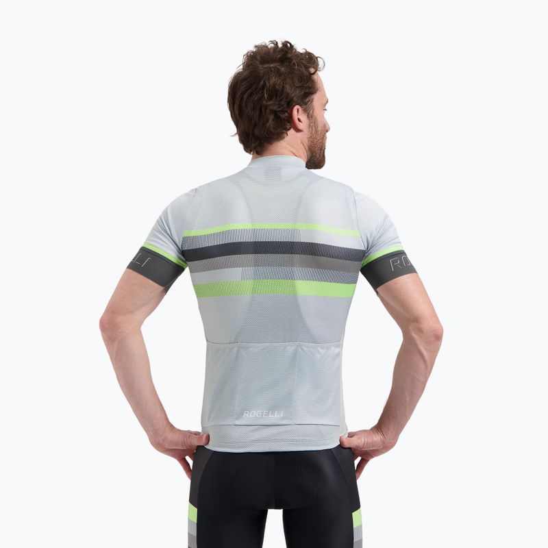 Pánsky cyklistický dres Rogelli Hero II grey/lime 2