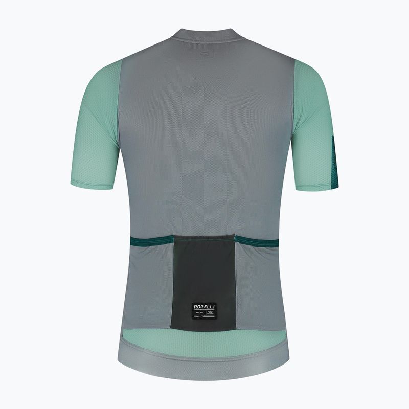 Pánsky cyklistický dres Rogelli Fast grey/dusty teal/teal 7