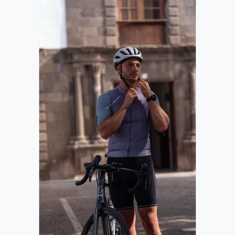 Pánsky cyklistický dres Rogelli Fast grey/dusty teal/teal 8