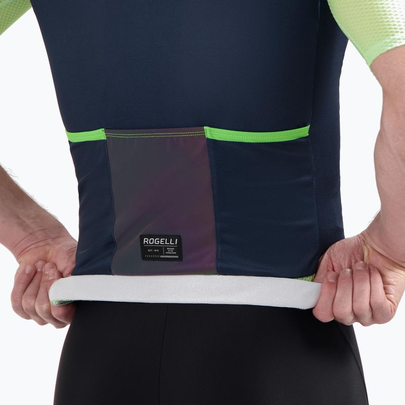 Pánsky cyklistický dres Rogelli Fast blue/lime 3