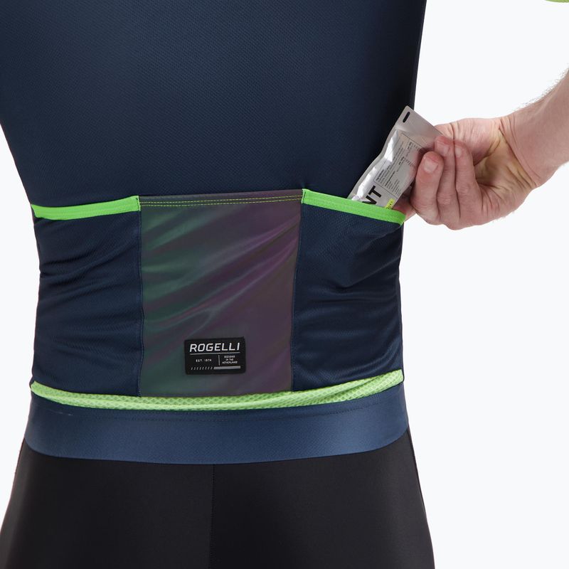 Pánsky cyklistický dres Rogelli Fast blue/lime 4