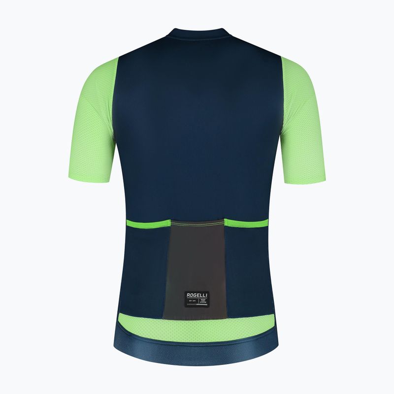Pánsky cyklistický dres Rogelli Fast blue/lime 6