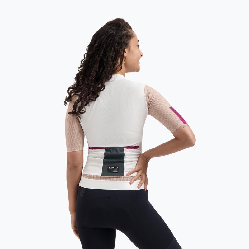 Dámsky cyklistický dres Rogelli Fast sand/dusty pink/cherry 2