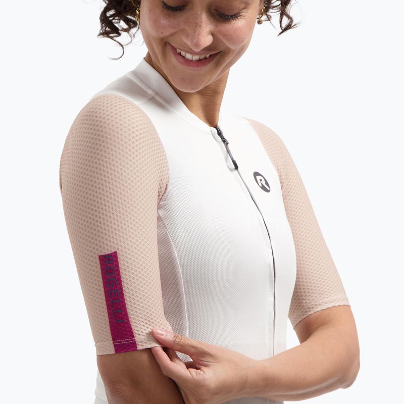 Dámsky cyklistický dres Rogelli Fast sand/dusty pink/cherry 3