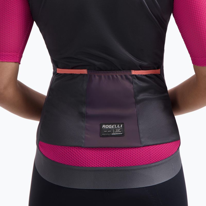 Dámsky cyklistický dres Rogelli Fast ebony/pink/coral 4