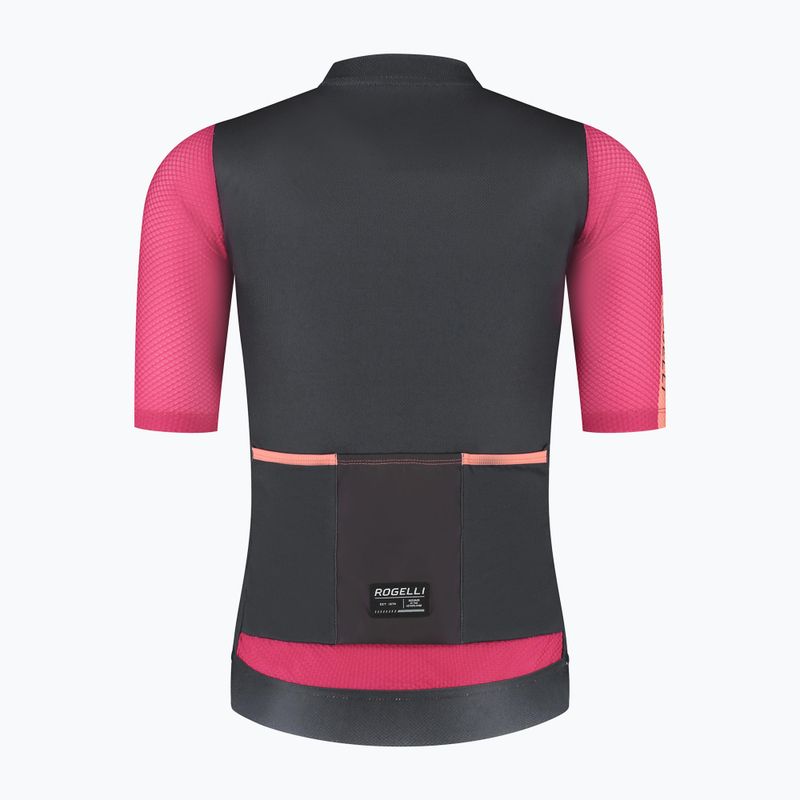 Dámsky cyklistický dres Rogelli Fast ebony/pink/coral 7