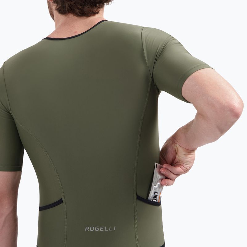 Triatlonový oblek  Rogelli Florida Tri Suit black/army green 7