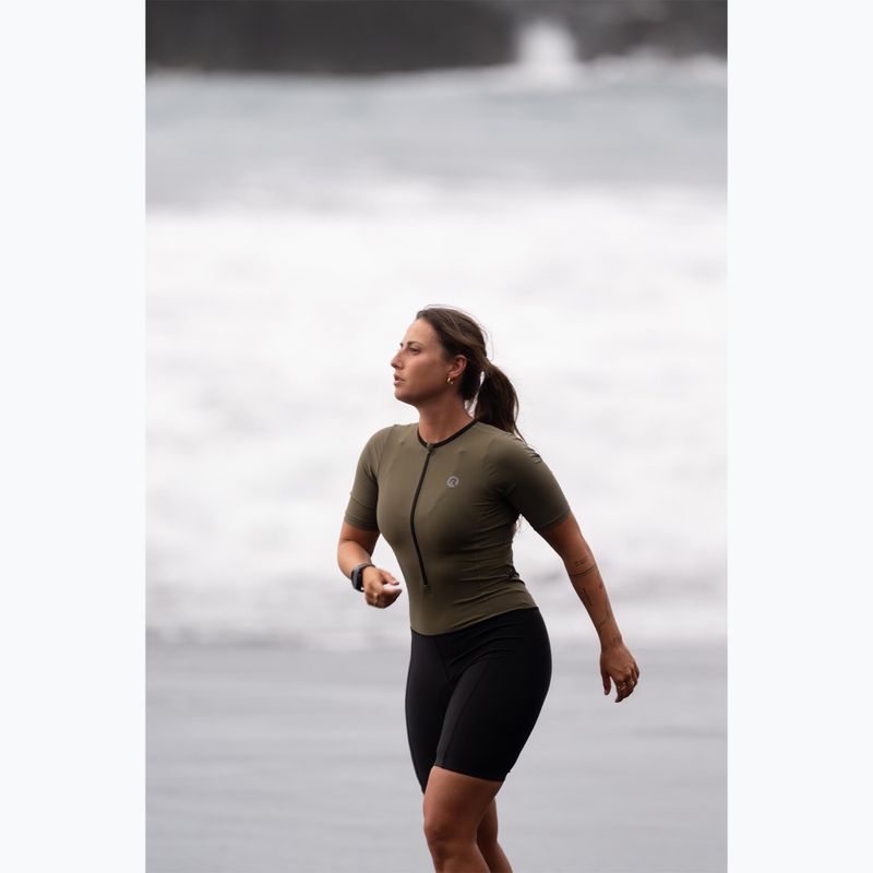 Triatlonový oblek  Rogelli Florida Tri Suit black/army green 12