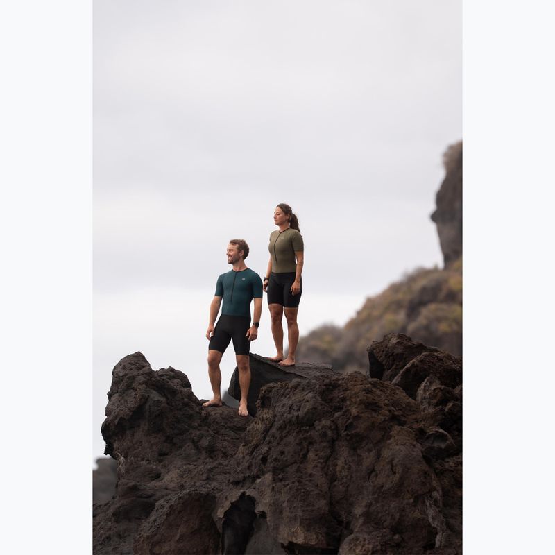 Triatlonový oblek  Rogelli Florida Tri Suit black/army green 14