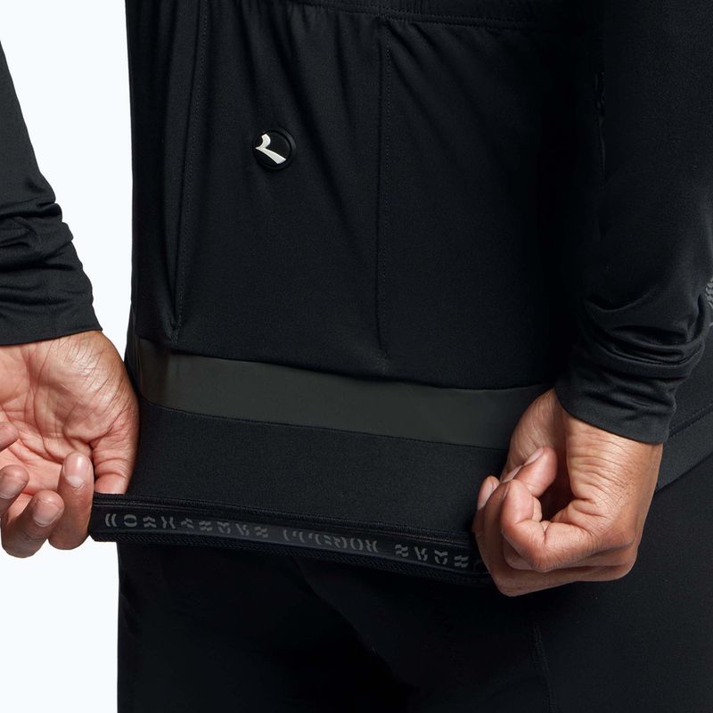 Pánsky cyklistický dres longsleeve Rogelli Essential Light black 3