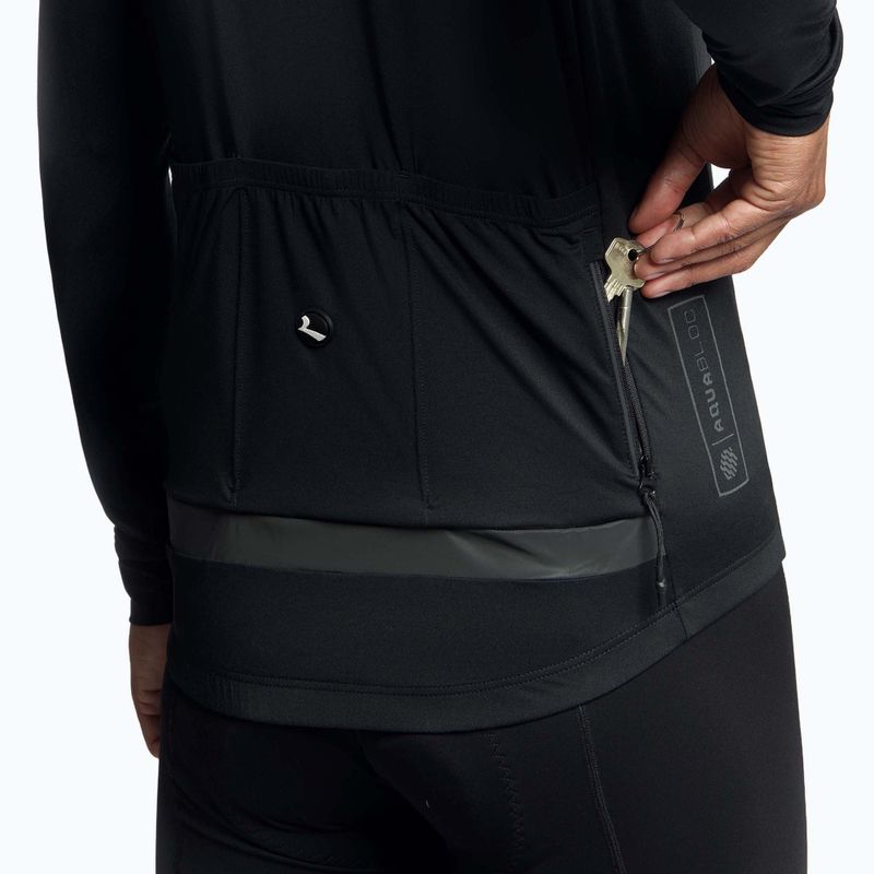 Pánsky cyklistický dres longsleeve Rogelli Essential Light black 4