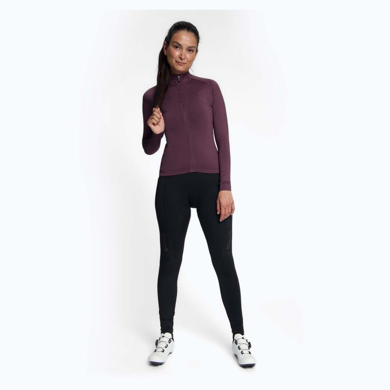 Dámsky cyklistický dres longsleeve Rogelli Essential II eggplant 2