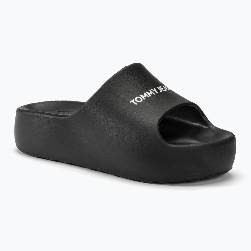 Dámske šľapky Tommy Jeans Chunky Flatform Slide black