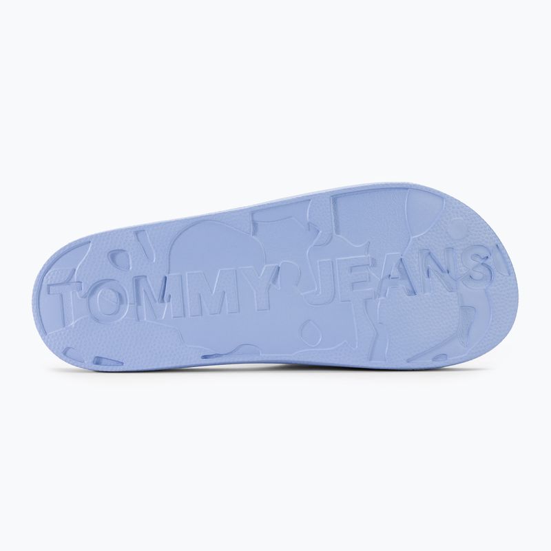 Tommy Jeans Women's Printed Pu Pool Slide moderate blue 5