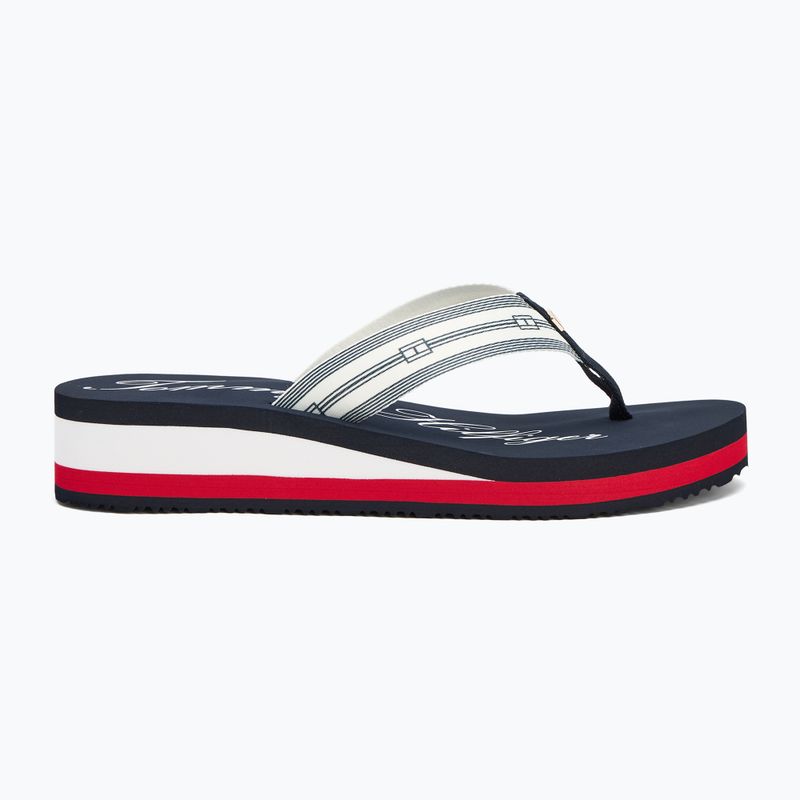 Dámske žabky Tommy Hilfiger Im Th Signature Beach Sandal rwb 2