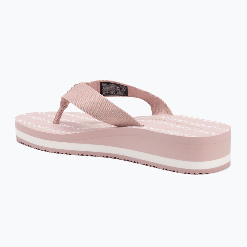 Dámske žabky Tommy Hilfiger Im Th Chainprint Midwedge Sandal foggy pink 3