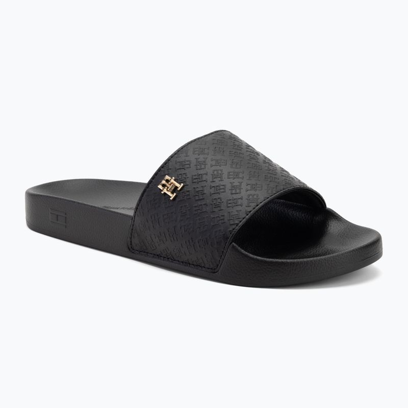 Dámske šľapky Tommy Hilfiger Monogram Poolside black