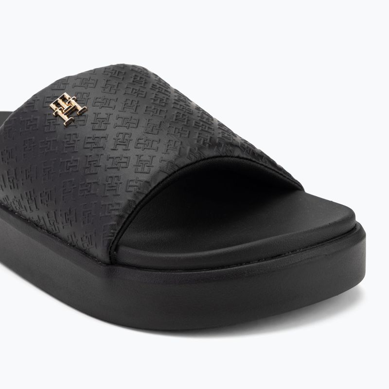 Dámske šľapky Tommy Hilfiger Platform Monogram Poolslide black 7