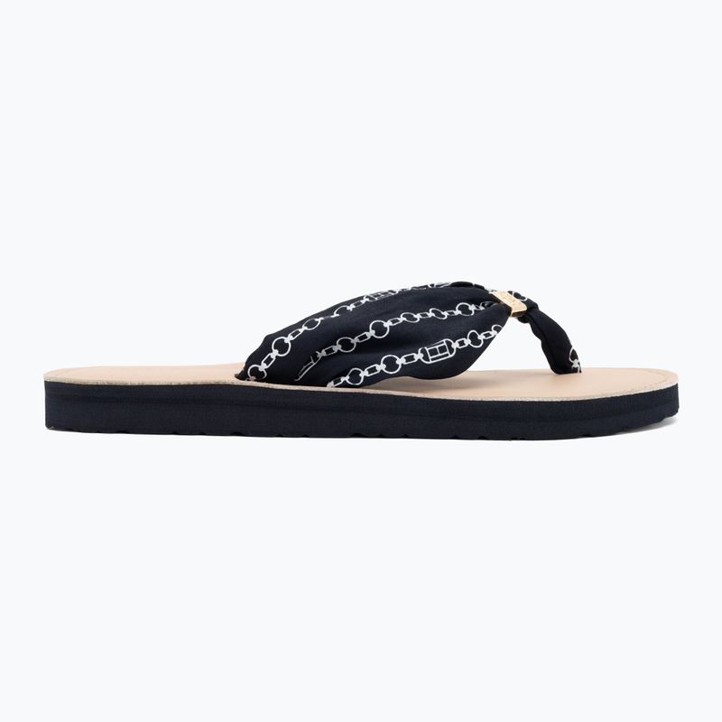 Dámske žabky Tommy Hilfiger Chain Print Elevated Sandal space blue 2