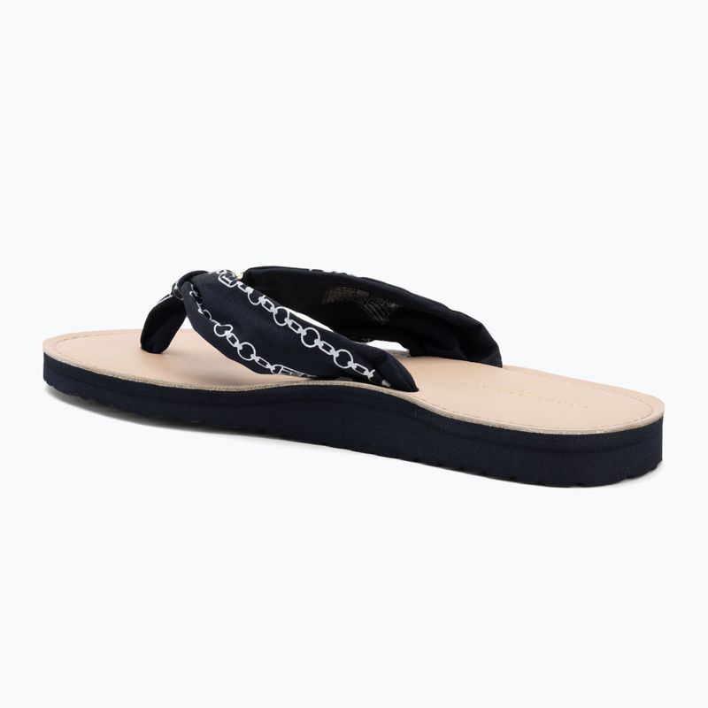Dámske žabky Tommy Hilfiger Chain Print Elevated Sandal space blue 3