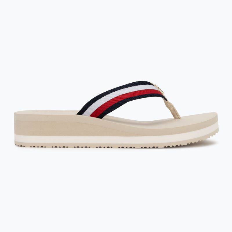 Dámske žabky Tommy Hilfiger Corp Mid Wedge Beach Sandal muslin 2