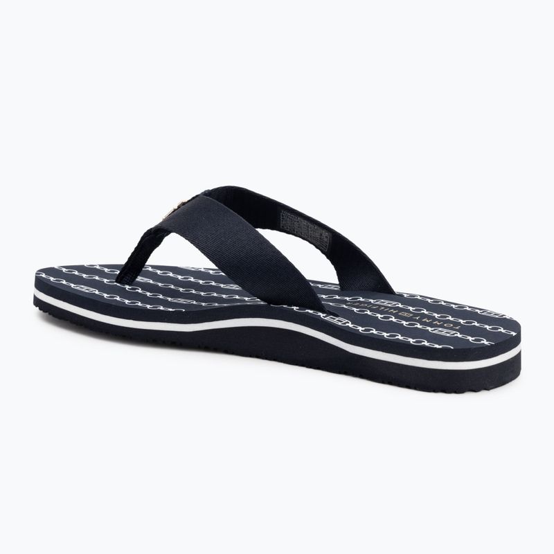 Dámske žabky Tommy Hilfiger Chain Print Beach Sandal space blue 3