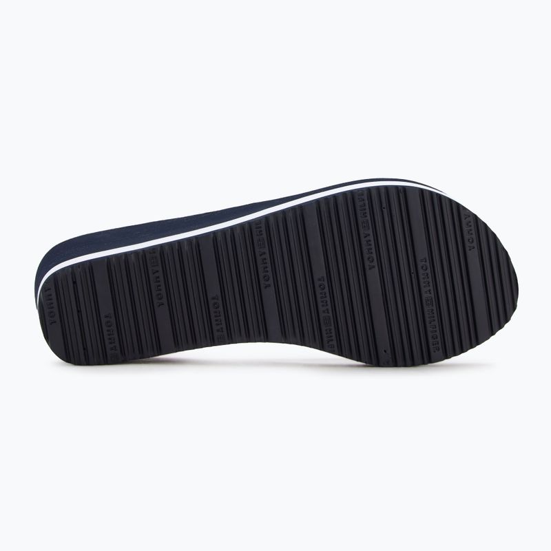 Dámske žabky Tommy Hilfiger Corporate Wedge Beach Sandal space blue 4