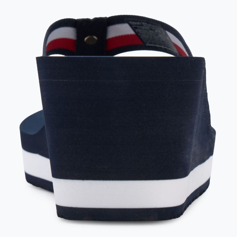 Dámske žabky Tommy Hilfiger Corporate Wedge Beach Sandal space blue 6