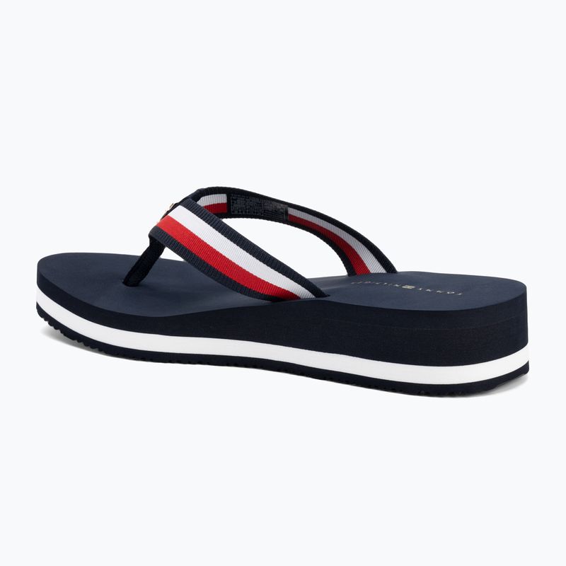 Dámske žabky Tommy Hilfiger Corp Mid Wedge Beach Sandal space blue 3