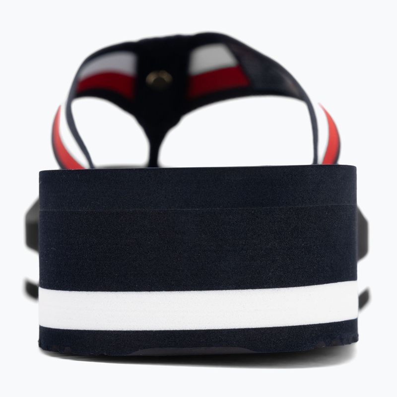 Dámske žabky Tommy Hilfiger Corp Mid Wedge Beach Sandal space blue 6