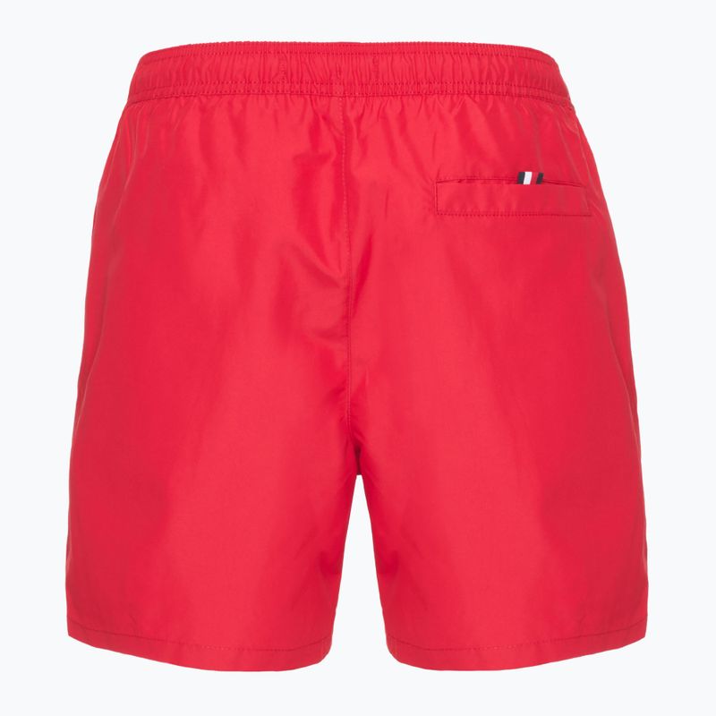 Tommy Hilfiger pánske stredné plavecké šortky so šnúrkou stredne červené 2