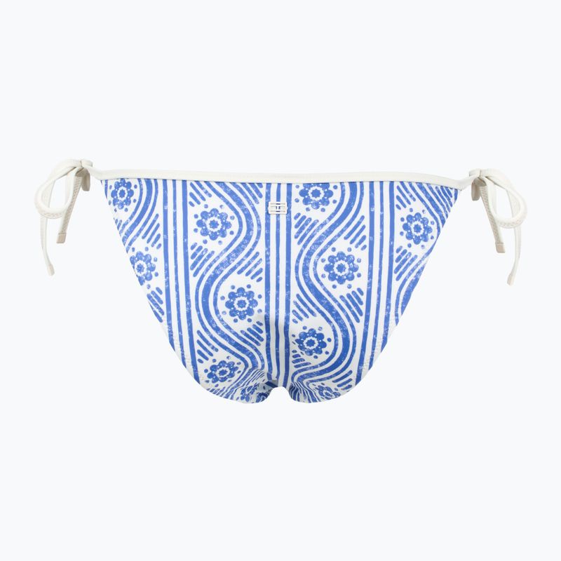 Spodný diel plaviek Tommy Hilfiger Cheeky String Side Tie Print kvetinový prúžok modré kúzlo 2