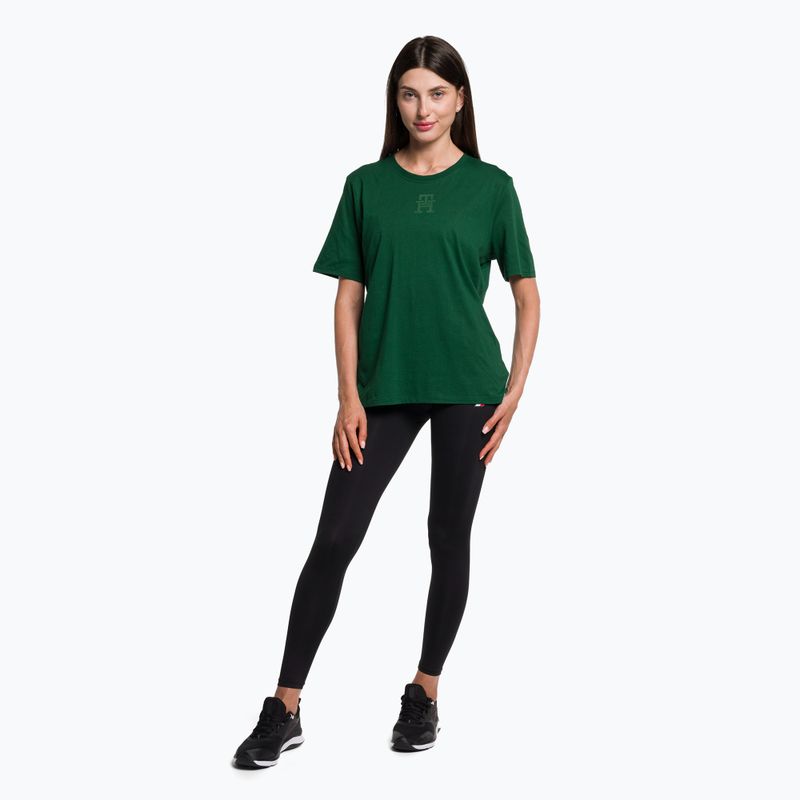 Tommy Hilfiger dámske tréningové tričko Regular Th Monogram green 2