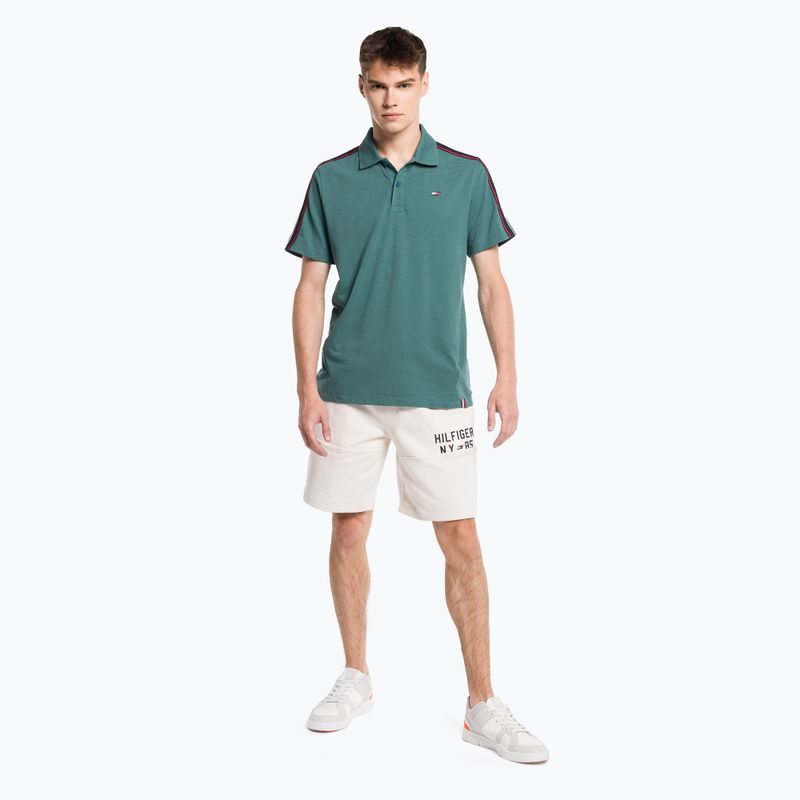 Tommy Hilfiger pánske tréningové tričko Textured Tape Polo green 2