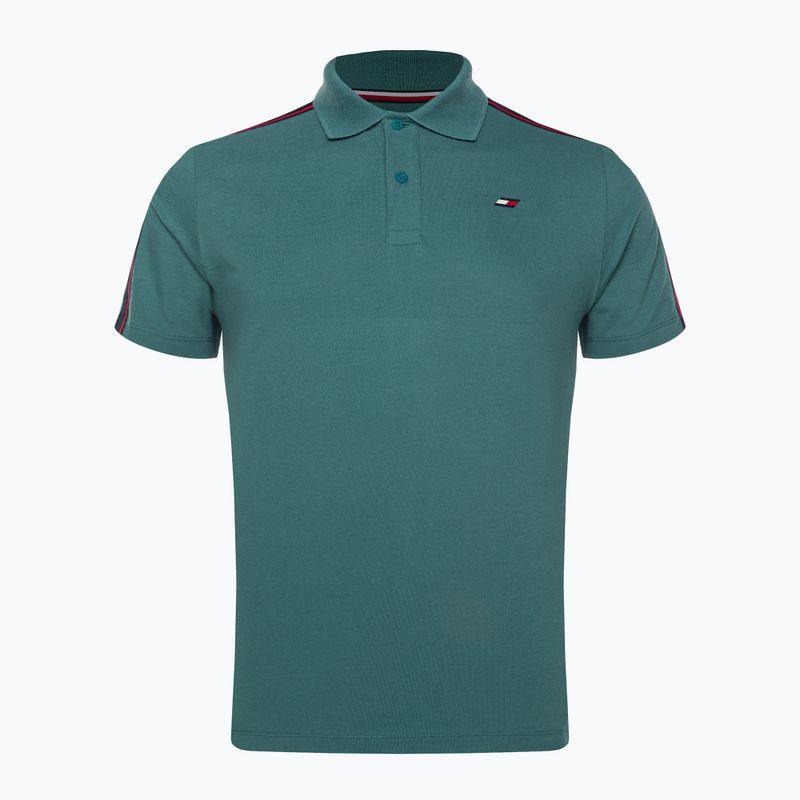 Tommy Hilfiger pánske tréningové tričko Textured Tape Polo green 5