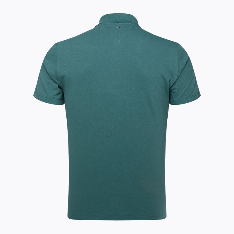 Tommy Hilfiger pánske tréningové tričko Textured Tape Polo green 6