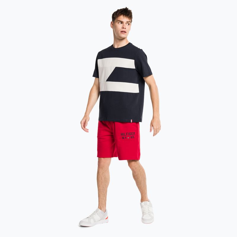 Tommy Hilfiger pánske tréningové tričko Colorblocked Mix Media S/S blue 2