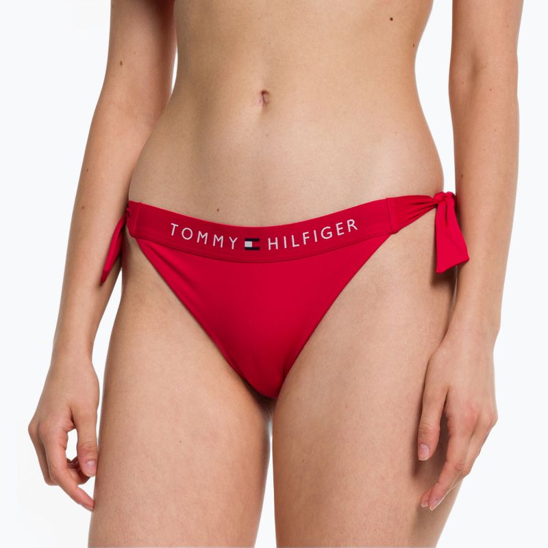 Tommy Hilfiger Spodný diel plaviek Side Tie Cheeky červený 4