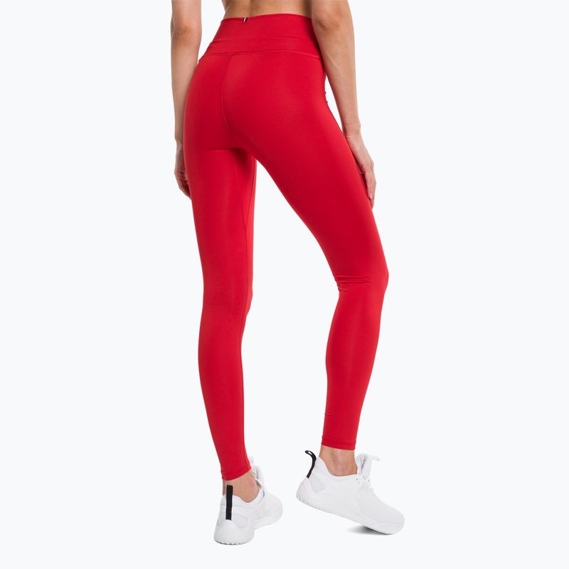 Dámske tréningové legíny Tommy Hilfiger Essentials Rw Full Length červené 3