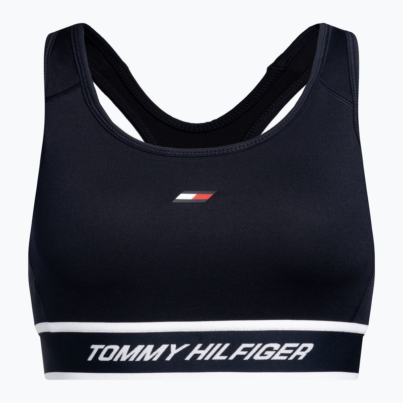 Modrá fitness podprsenka Tommy Hilfiger Mid Int Tape Racer Back 5
