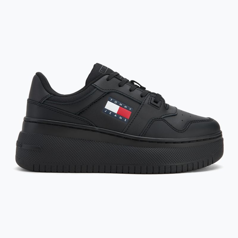 Dámske topánky Tommy Jeans Retro Basket Flatform Ess triple black 2
