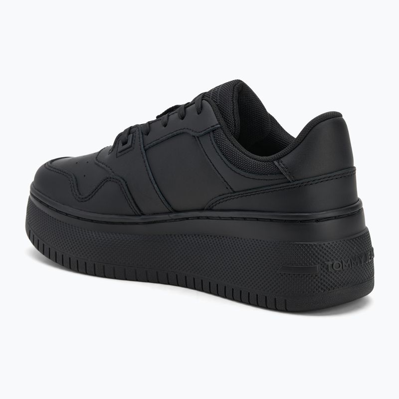 Dámske topánky Tommy Jeans Retro Basket Flatform Ess triple black 3