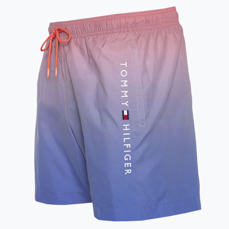 Pánske plavecké šortky Tommy Hilfiger Medium  ombre coral blossom/blue spell 3