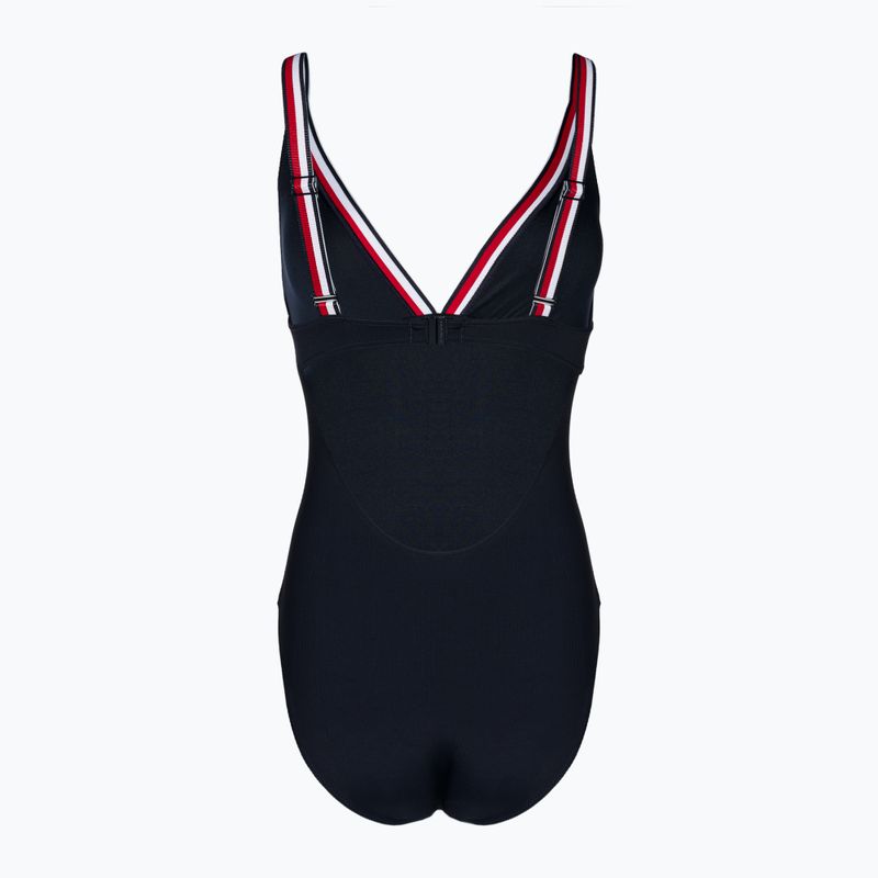 Plavky jednodielne dámske Tommy Hilfiger Triangle One Piece Rp deser skye 2