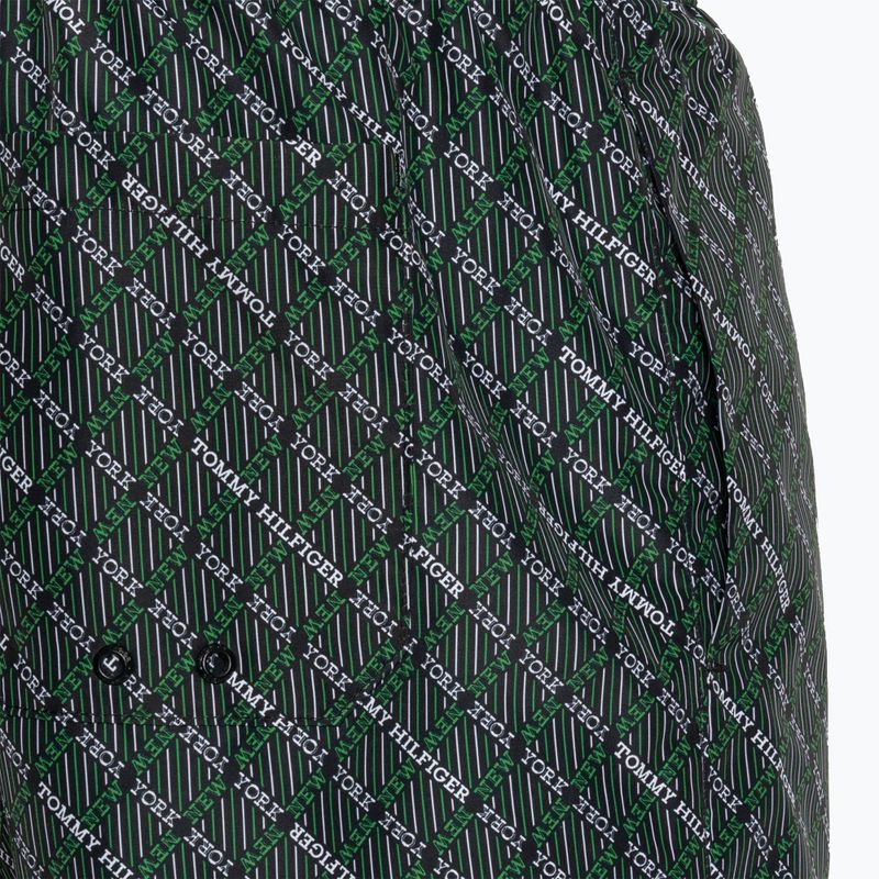 Pánske plavecké šortky Tommy Hilfiger Medium Drawstring Print new york geo green 5