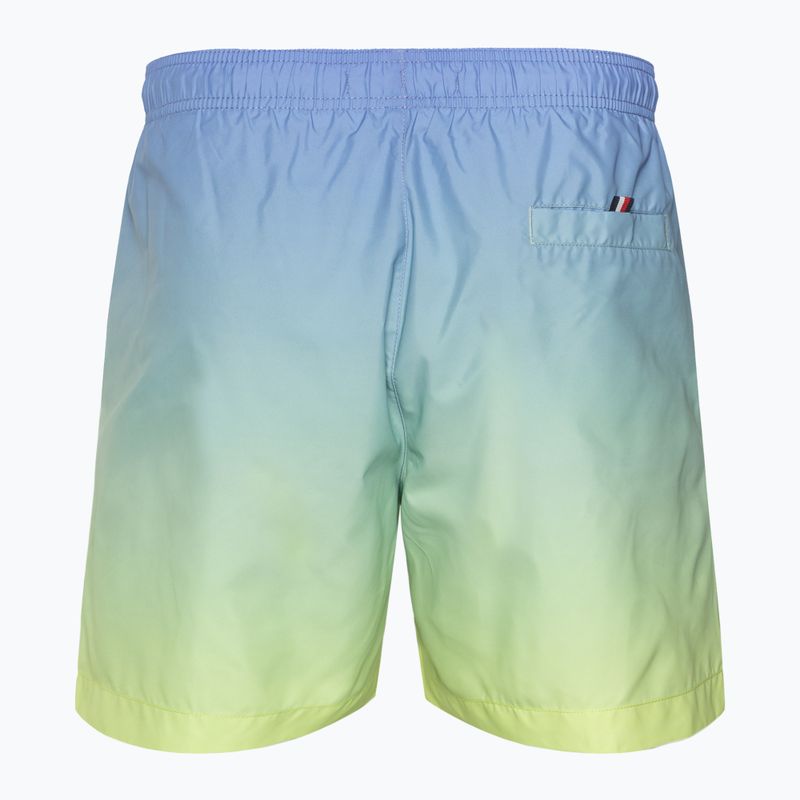 Pánske plavecké šortky Tommy Hilfiger  Medium Drawstring Print ombre blue spell/yellow tulip 2