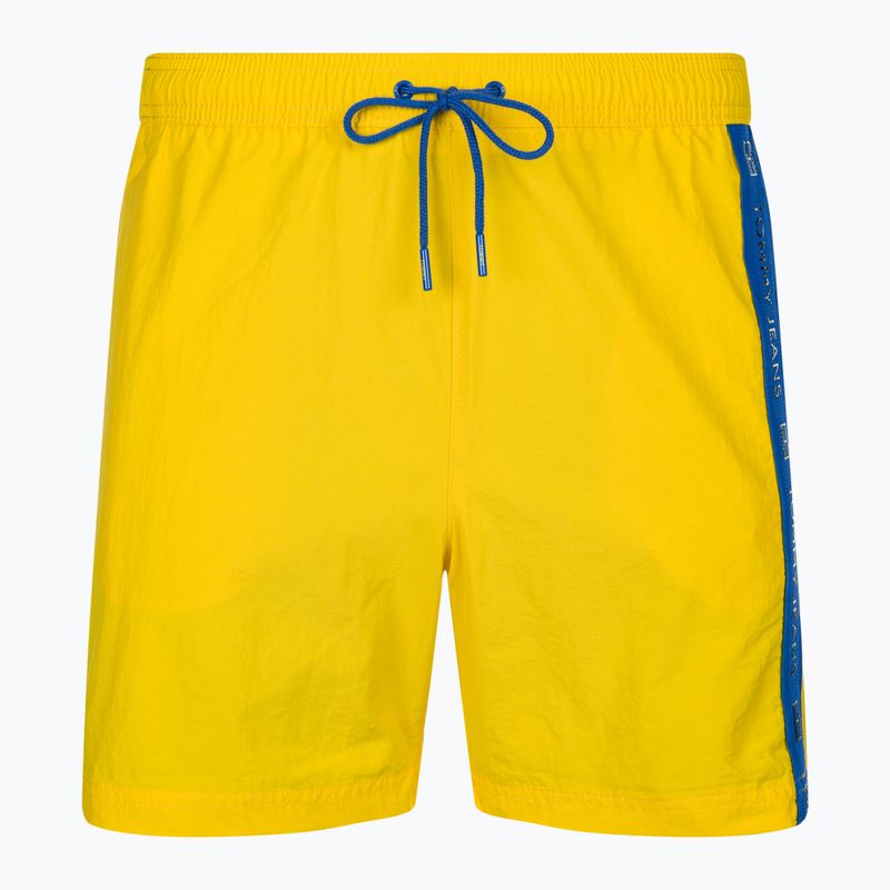 Pánske plavecké šortky Tommy Jeans SF Medium Drawstring Side Tape vivid yellow