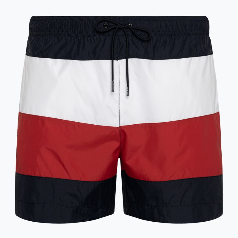 Pánske plavecké šortky Tommy Hilfiger Medium Drawstring Bold Flag desert sky