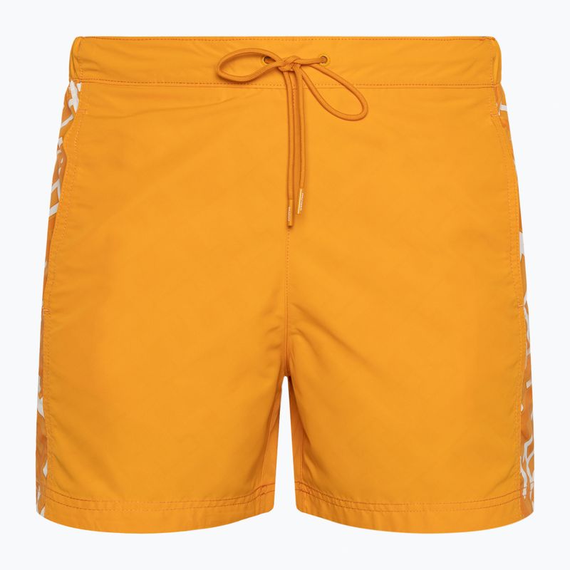 Pánske plavecké šortky Tommy Hilfiger SF Medium Drawstring Print reactive monogram rich ochre